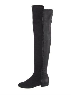 Alexandre Birman Black Leather And Suede High Boots